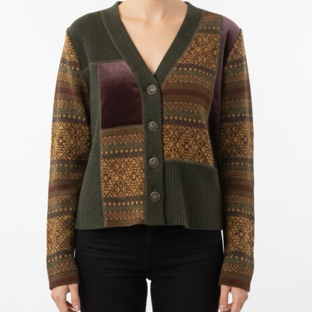 Ali Miles Vintage Patchwork Cardigan S
